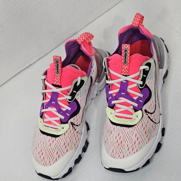 Nike React Vision Shoes Boys Sz 6 White Red Athletic Trainers Sneakers - Picture 3 of 13